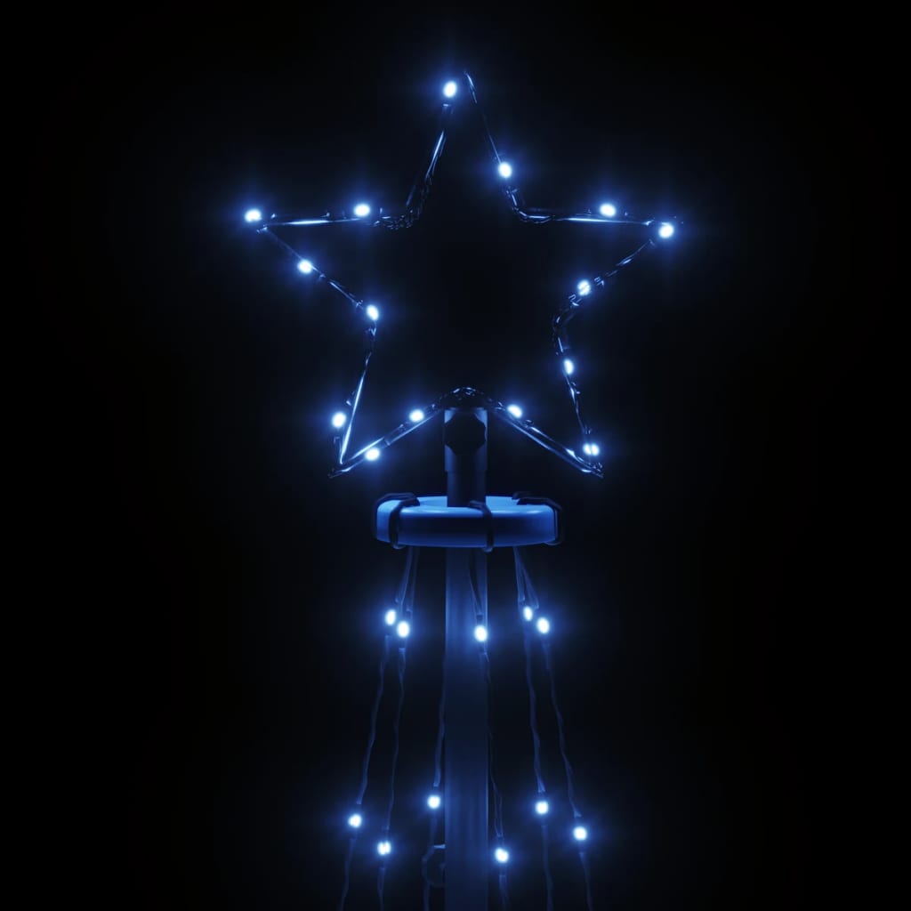 Stožasto božićno drvce plavo 108 LED žarulja 70 x 180 cm
