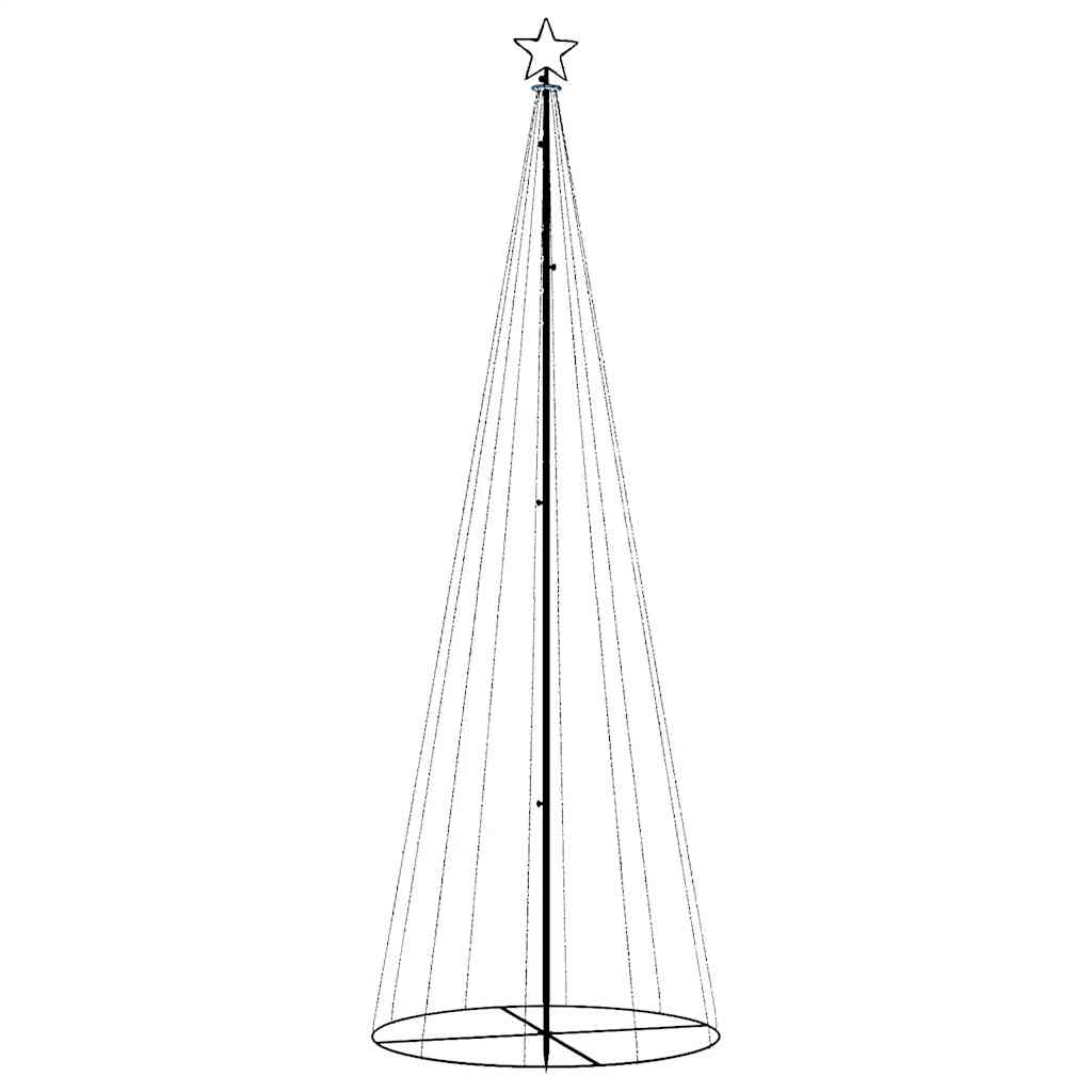 Stožasto božićno drvce hladno bijelo 310 LED žarulja 100x300 cm