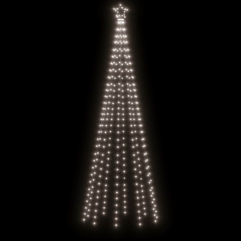Stožasto božićno drvce hladno bijelo 310 LED žarulja 100x300 cm