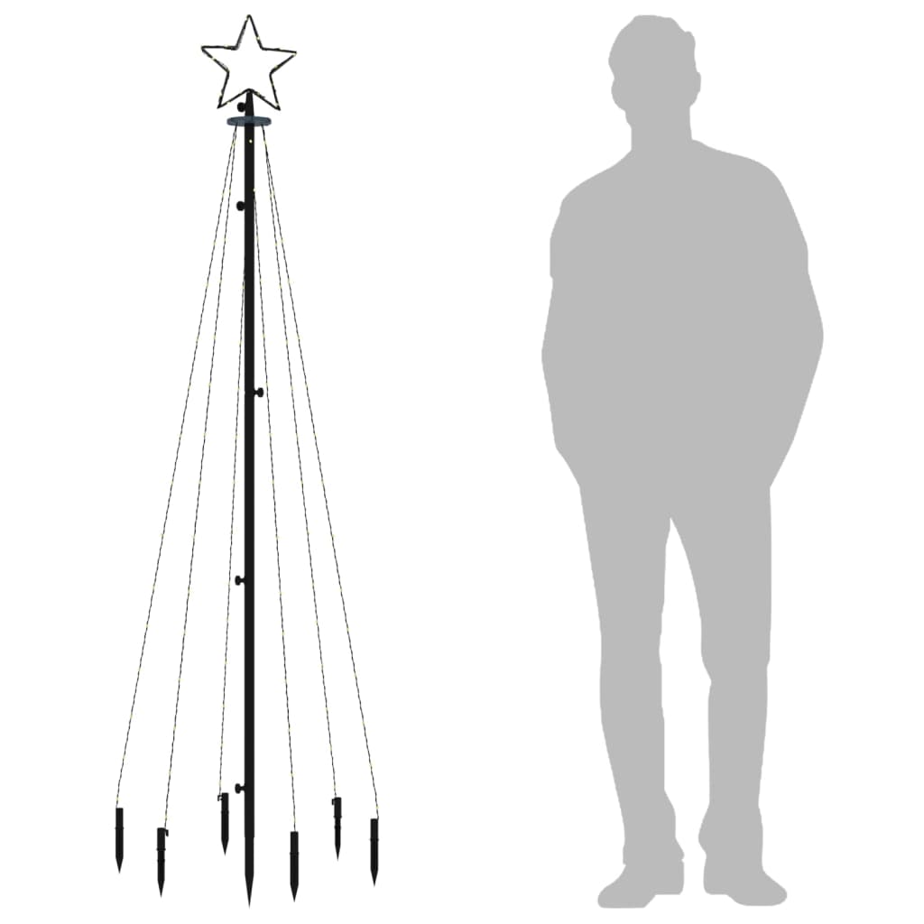Božićno drvce sa šiljkom i 108 LED šarene žarulje 180 cm