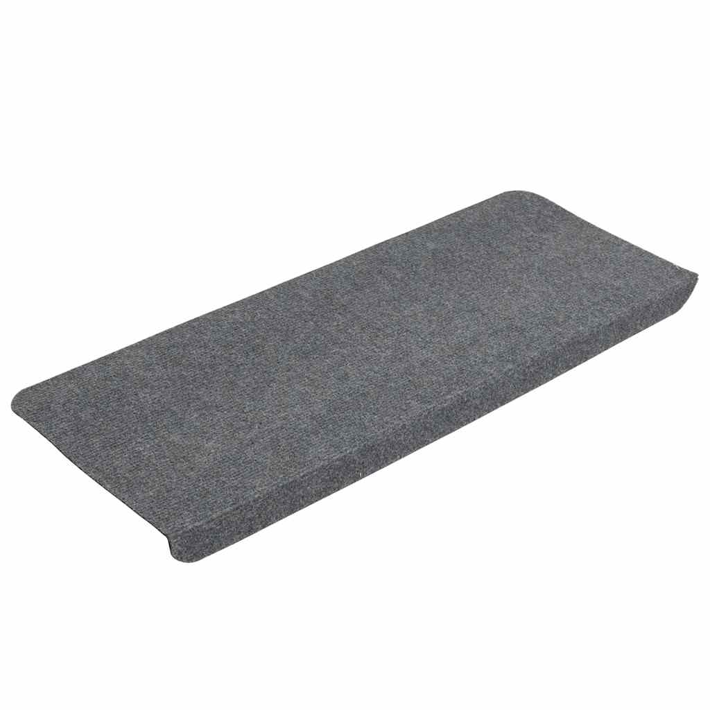 Samoljepljivi otirači za stepenice 15 kom 65x24,5x3,5 cm sivi
