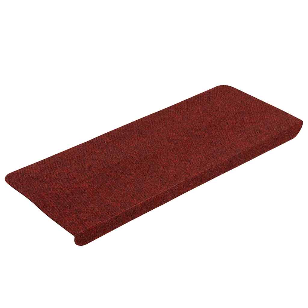 Samoljepljivi otirači za stepenice 15 kom 65x24,5x3,5 cm crveni