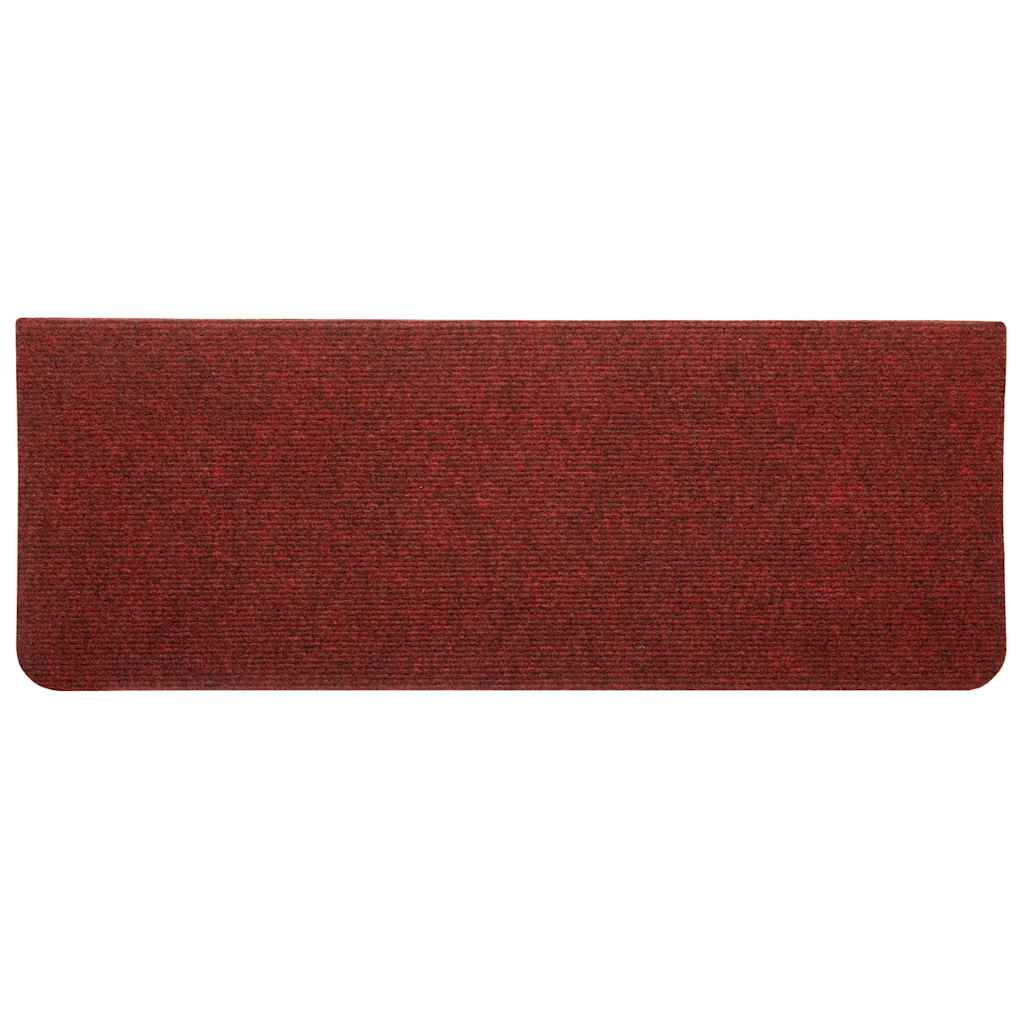 Samoljepljivi otirači za stepenice 15 kom 65x24,5x3,5 cm crveni