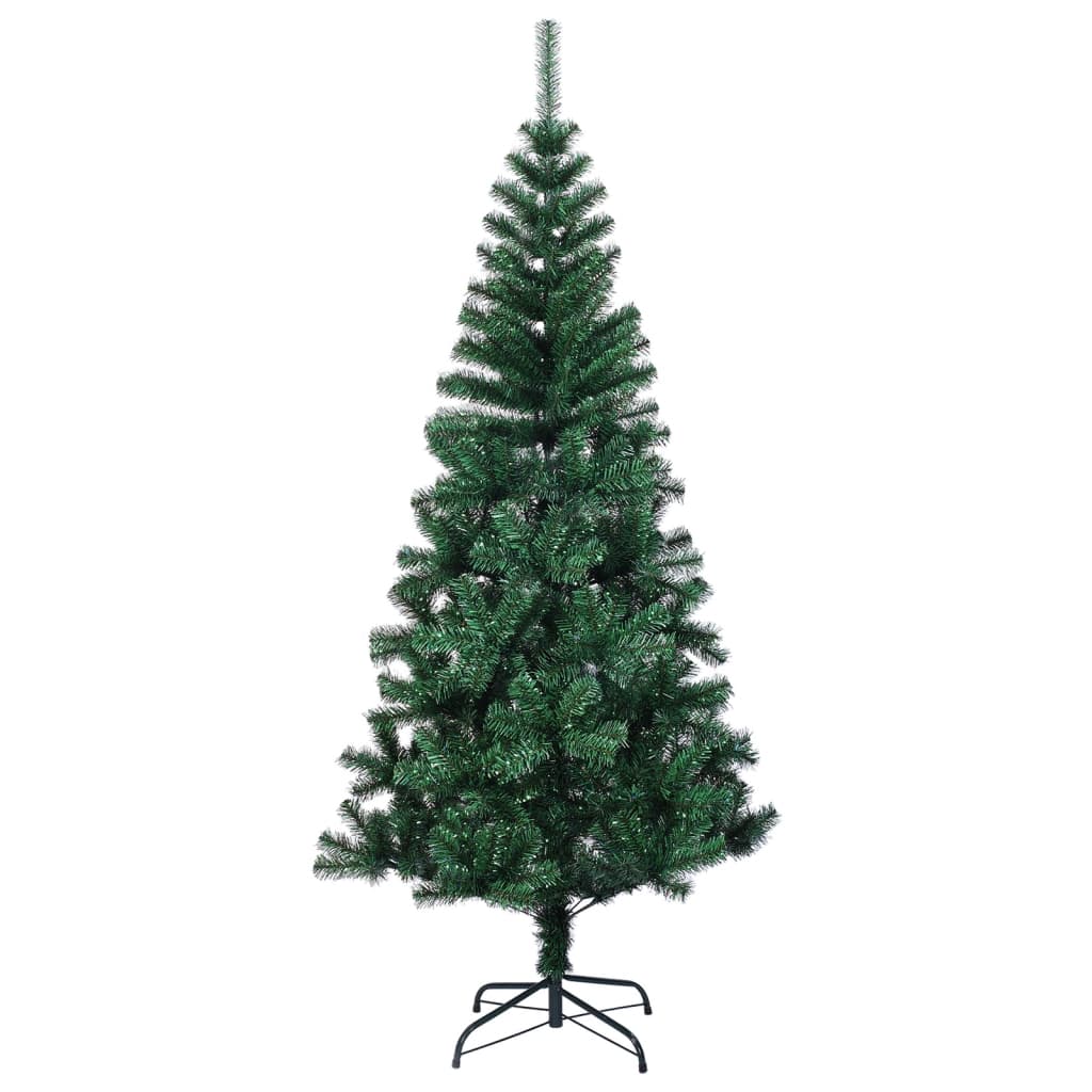 Umjetno božićno drvce s obojenim vrhovima zeleno 120 cm PVC