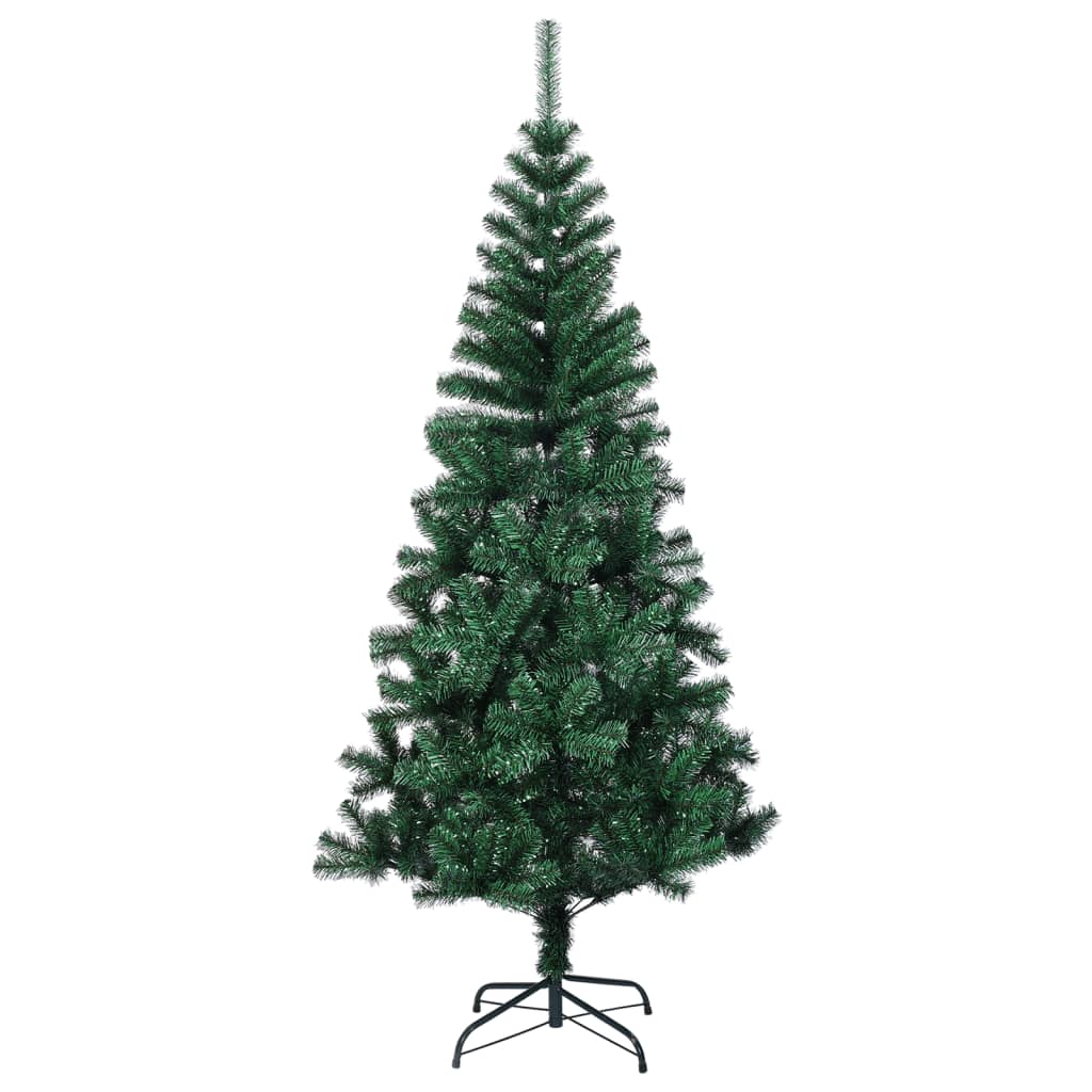 Umjetno božićno drvce s obojenim vrhovima zeleno 180 cm PVC