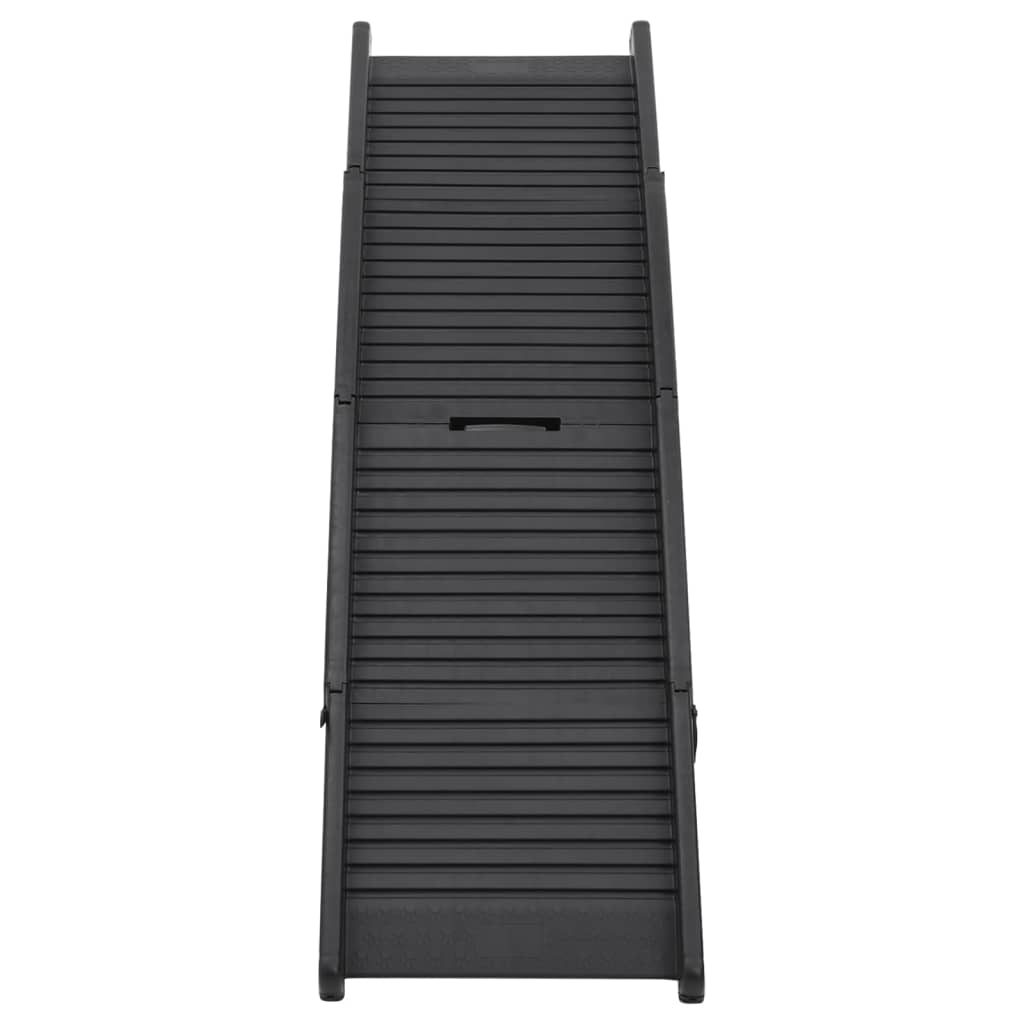 Sklopiva rampa za pse crna 153 x 40 x 12,5 cm od plastike
