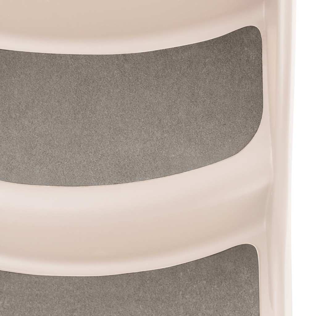 Sklopive ljestve za pse s 3 stepenice krem 50x38x38 cm plastika