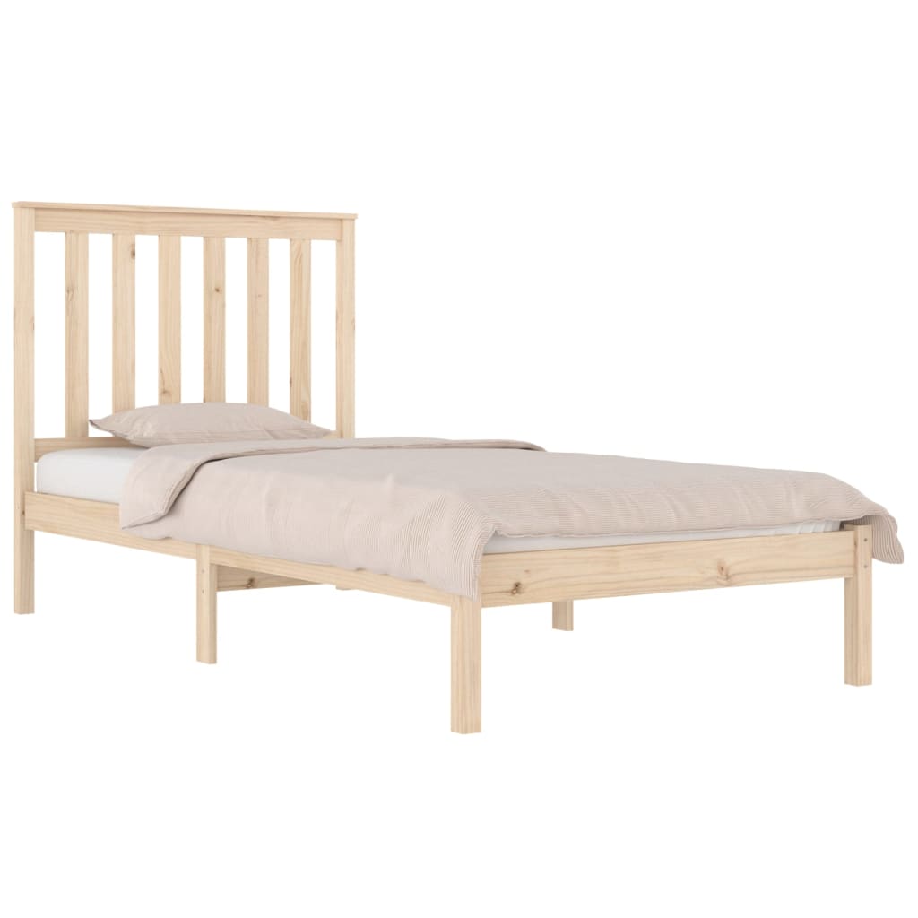 Okvir za krevet od borovine 75 x 190 cm mali jednokrevetni