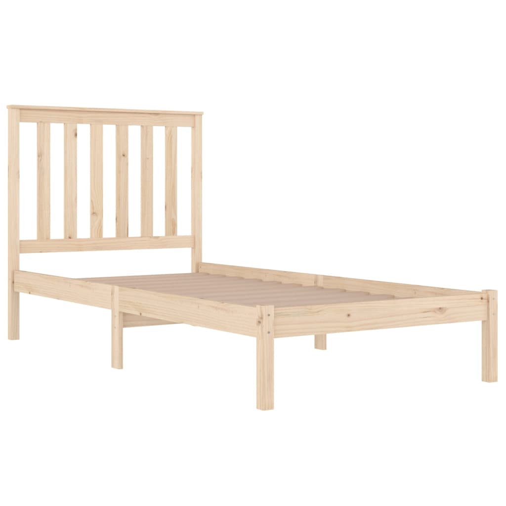 Okvir za krevet od borovine 75 x 190 cm mali jednokrevetni