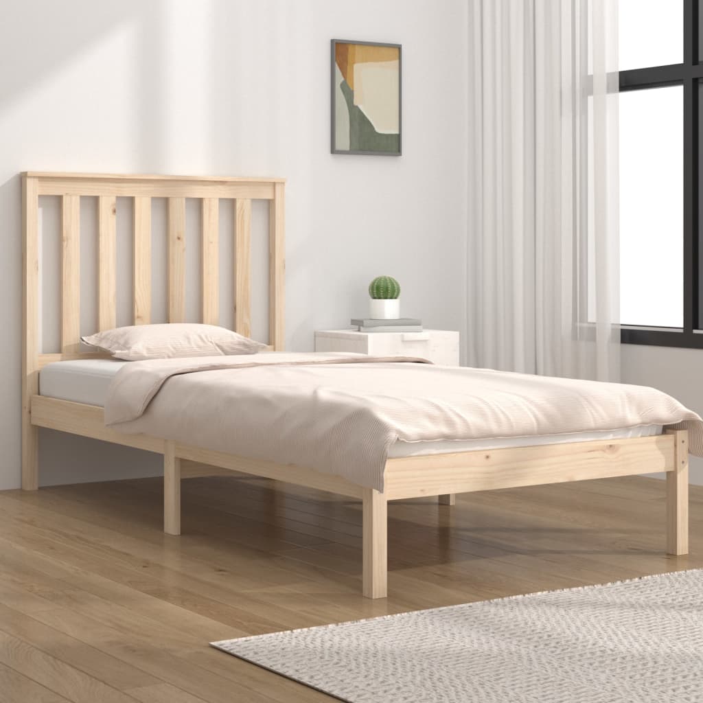 Okvir za krevet od borovine 75 x 190 cm mali jednokrevetni
