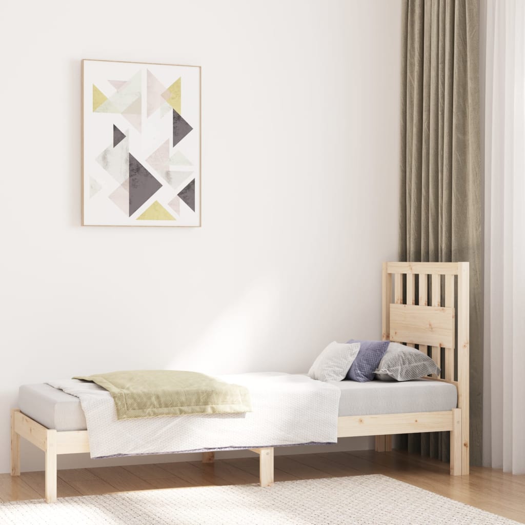 Okvir za krevet od borovine 75 x 190 cm mali jednokrevetni