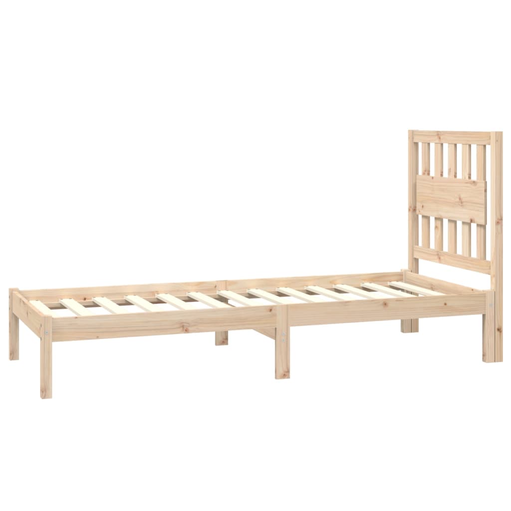 Okvir za krevet od borovine 75 x 190 cm mali jednokrevetni