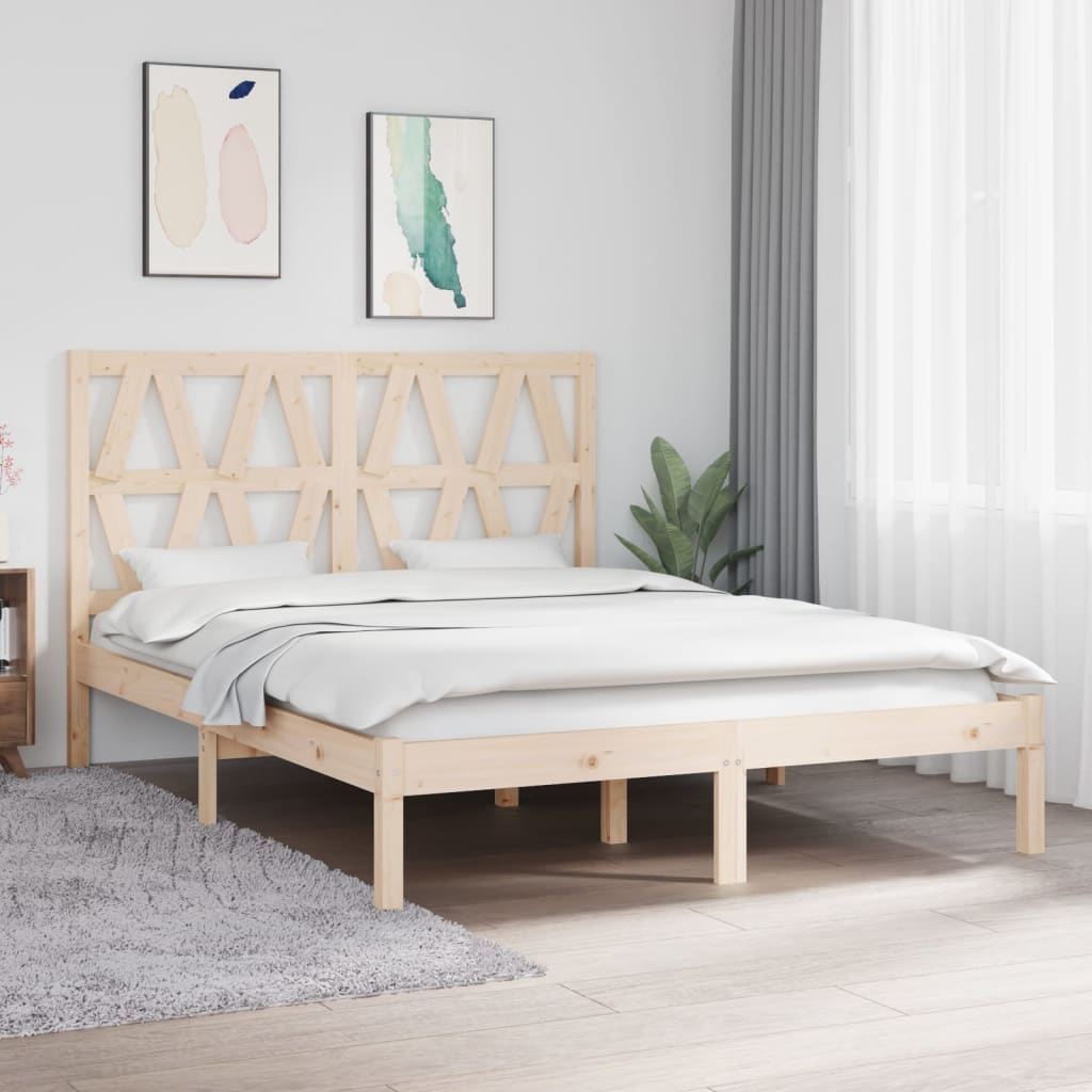 Okvir za krevet od masivne borovine 140 x 190 cm