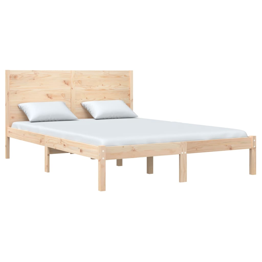 Okvir za krevet od masivnog drva 135 x 190 cm bračni