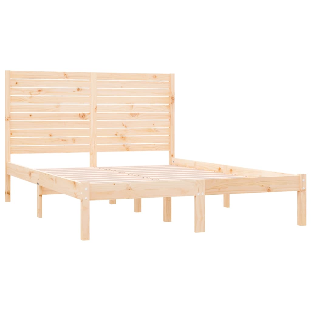 Okvir za krevet od masivnog drva 150 x 200 cm veliki bračni