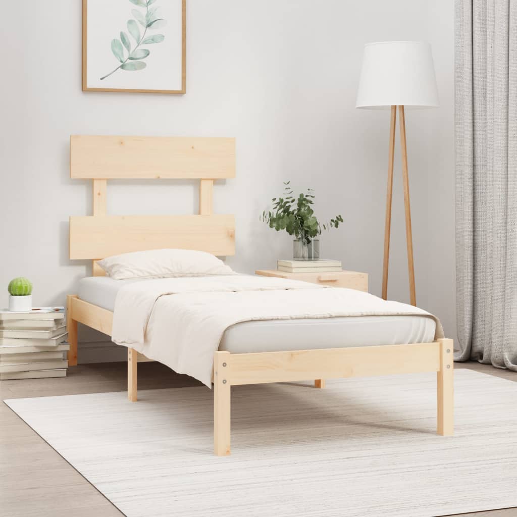 Okvir za krevet od masivnog drva 75 x 190 cm jednokrevetni