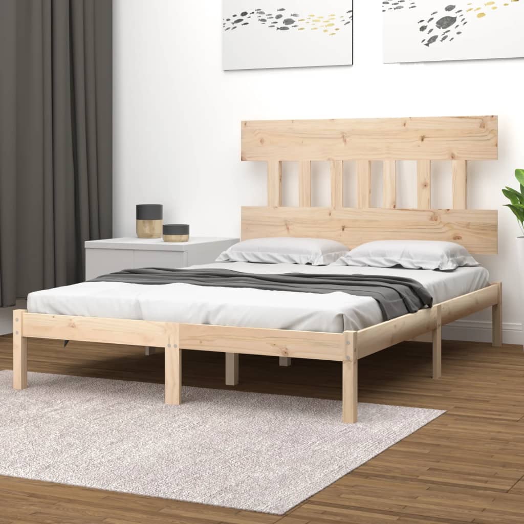 Okvir za krevet od masivnog drva 140 x 190 cm