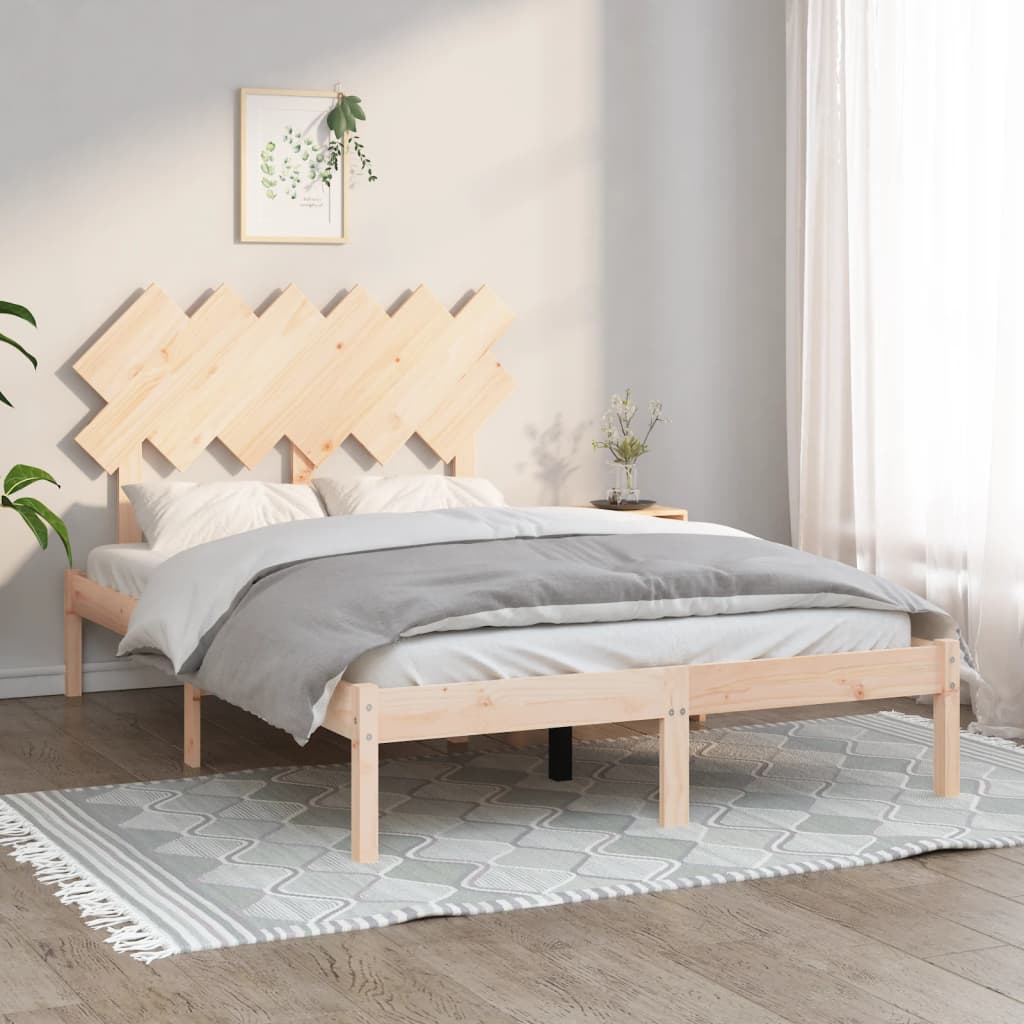 Okvir za krevet od masivnog drva 120 x 190 cm mali bračni