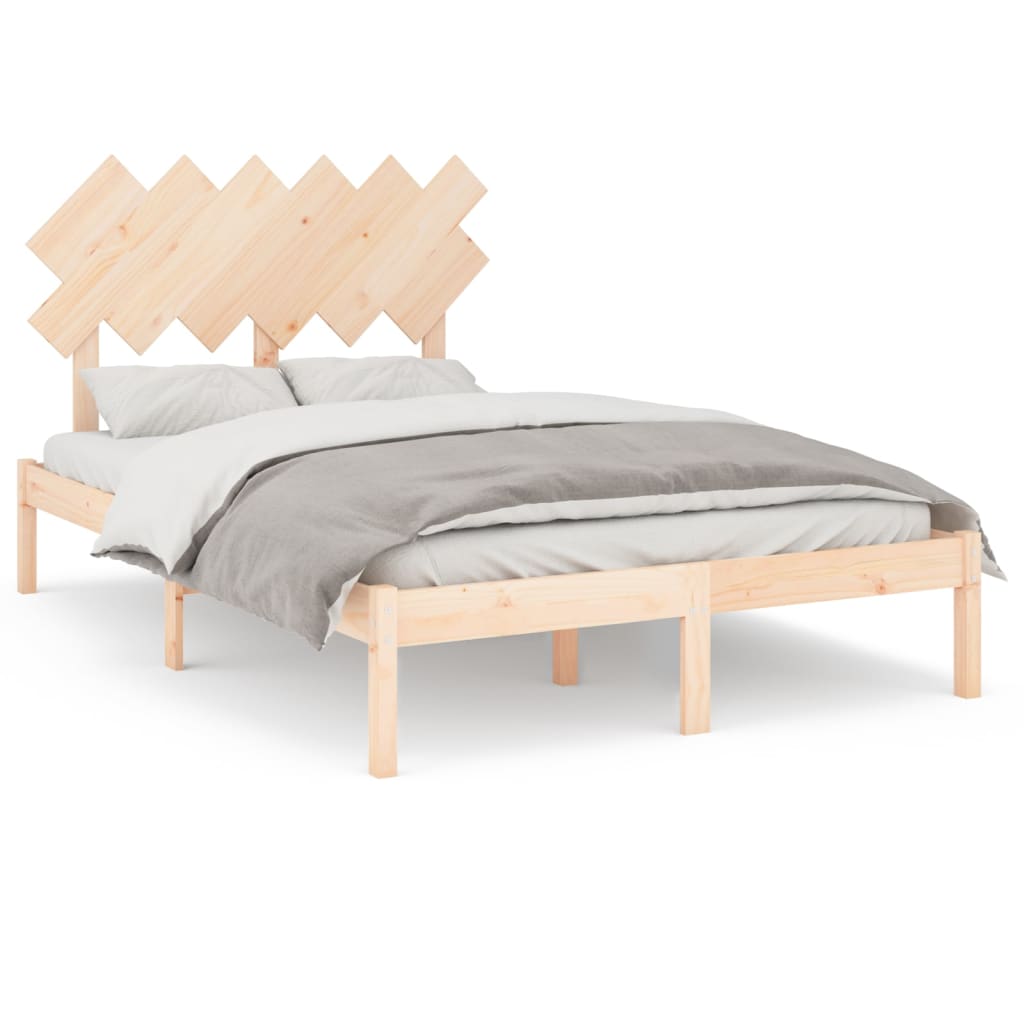 Okvir za krevet od masivnog drva 135 x 190 cm bračni
