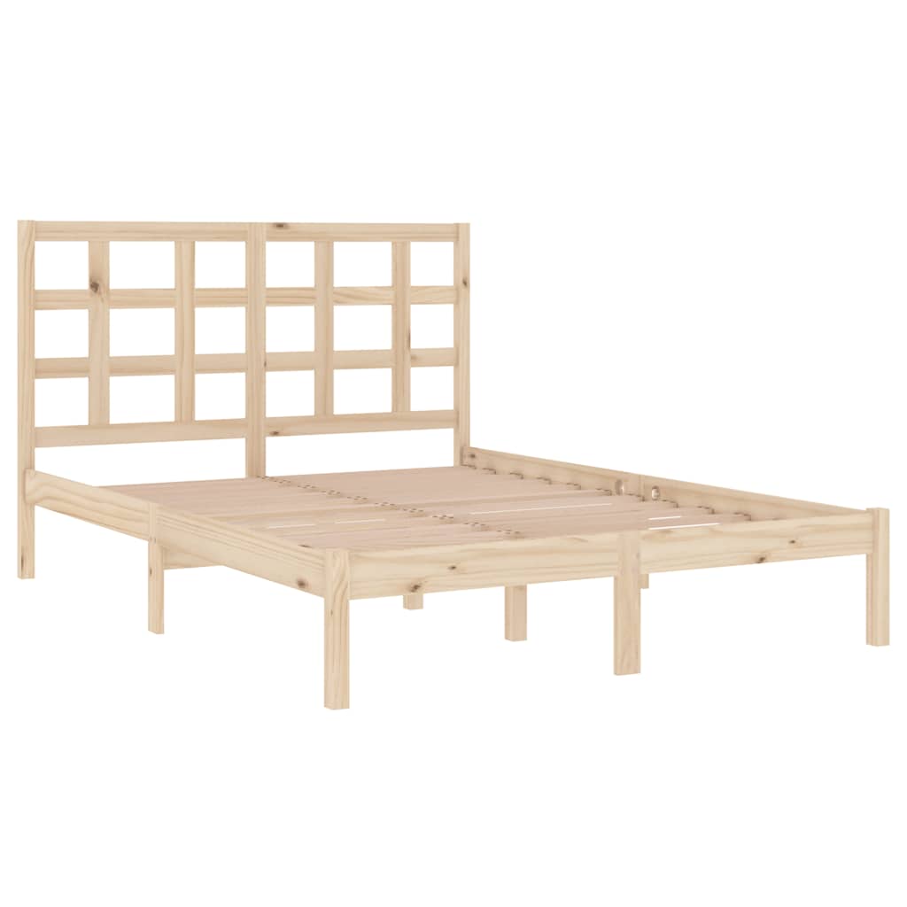 Okvir za krevet od masivnog drva 135 x 190 cm bračni