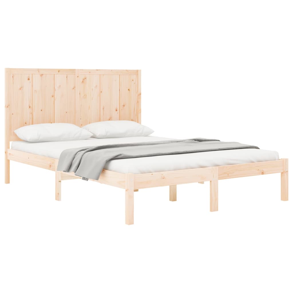 Okvir kreveta bez madraca 150 x 200 cm od masivne borovine