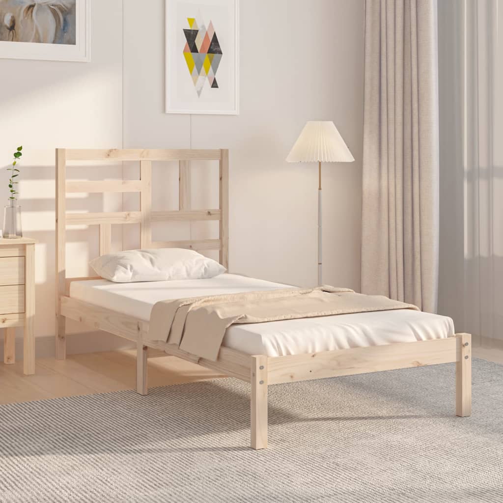 Okvir za krevet od masivnog drva 90 x 190 cm jednokrevetni