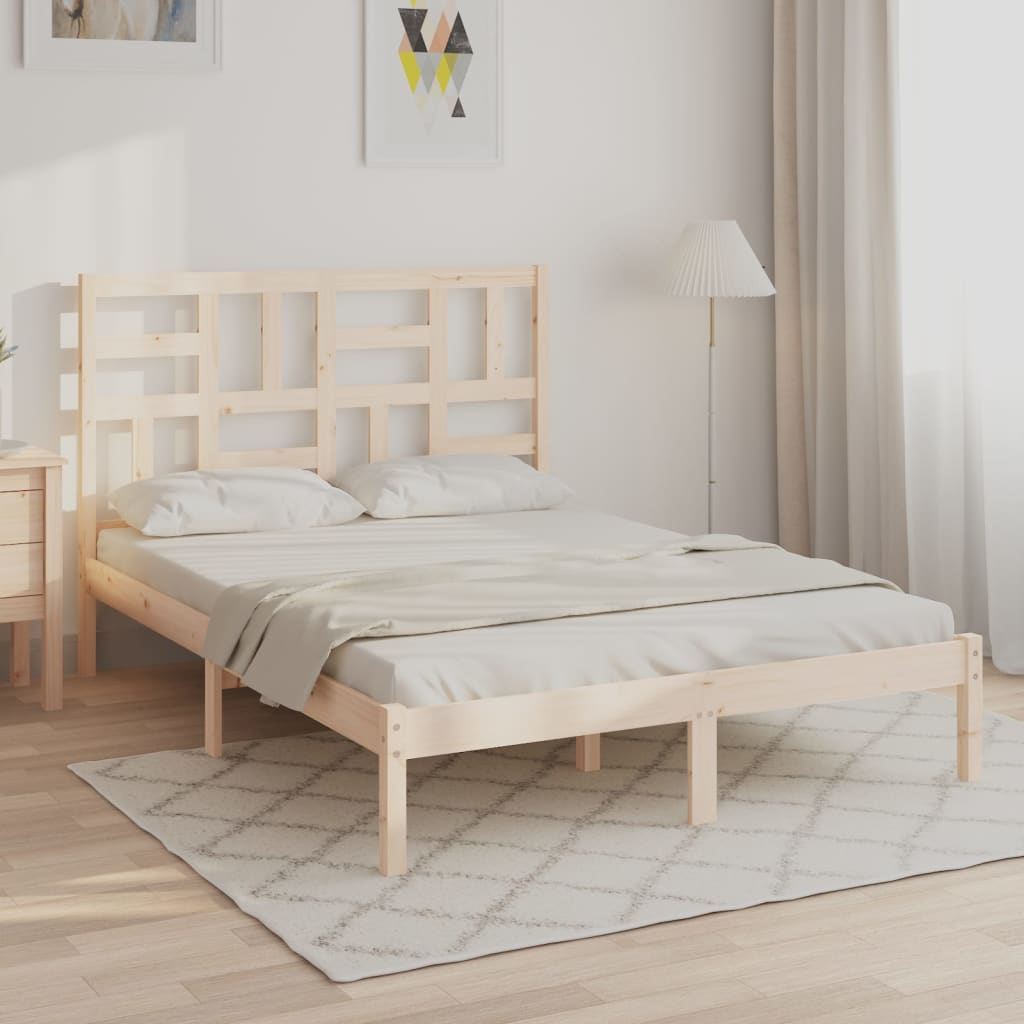 Okvir za krevet od masivnog drva 140 x 190 cm
