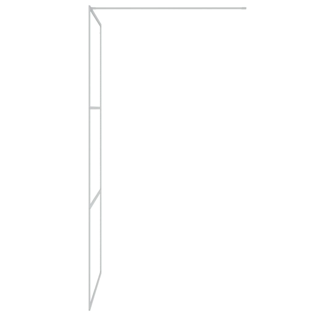 Pregrada za tuš srebrna 100 x 195 cm s prozirnim staklom ESG