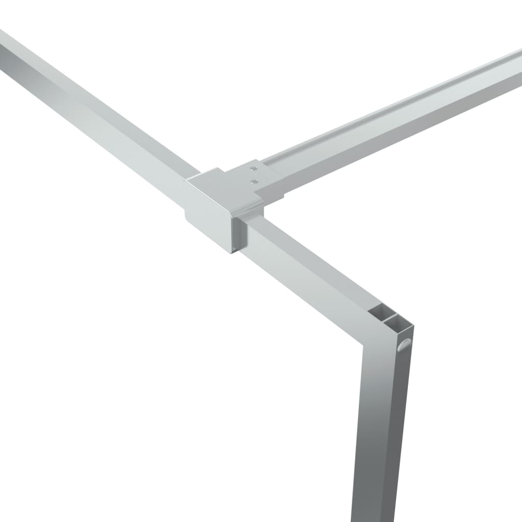Pregrada za tuš srebrna 115 x 195 cm s prozirnim staklom ESG