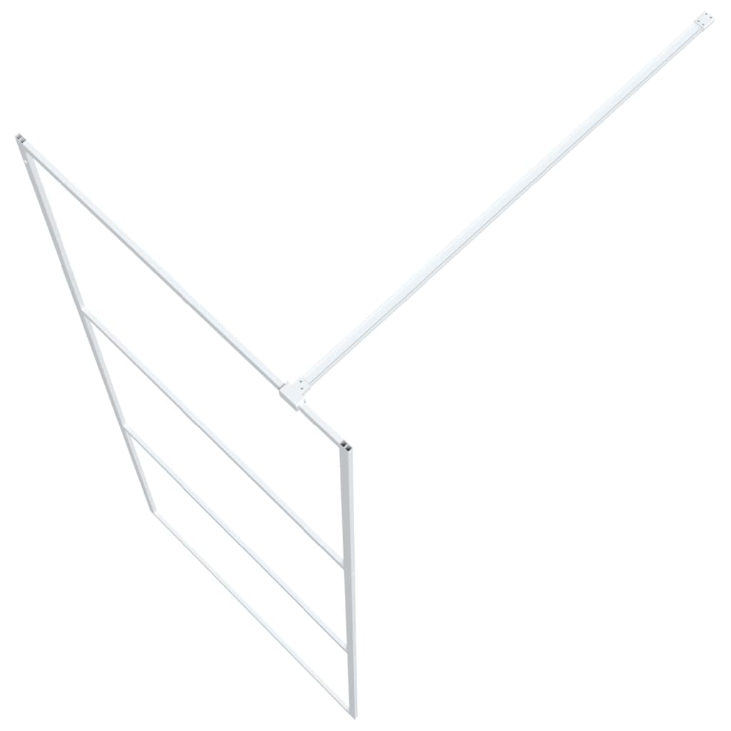 Pregrada za tuš bijela 80 x 195 cm s prozirnim staklom ESG