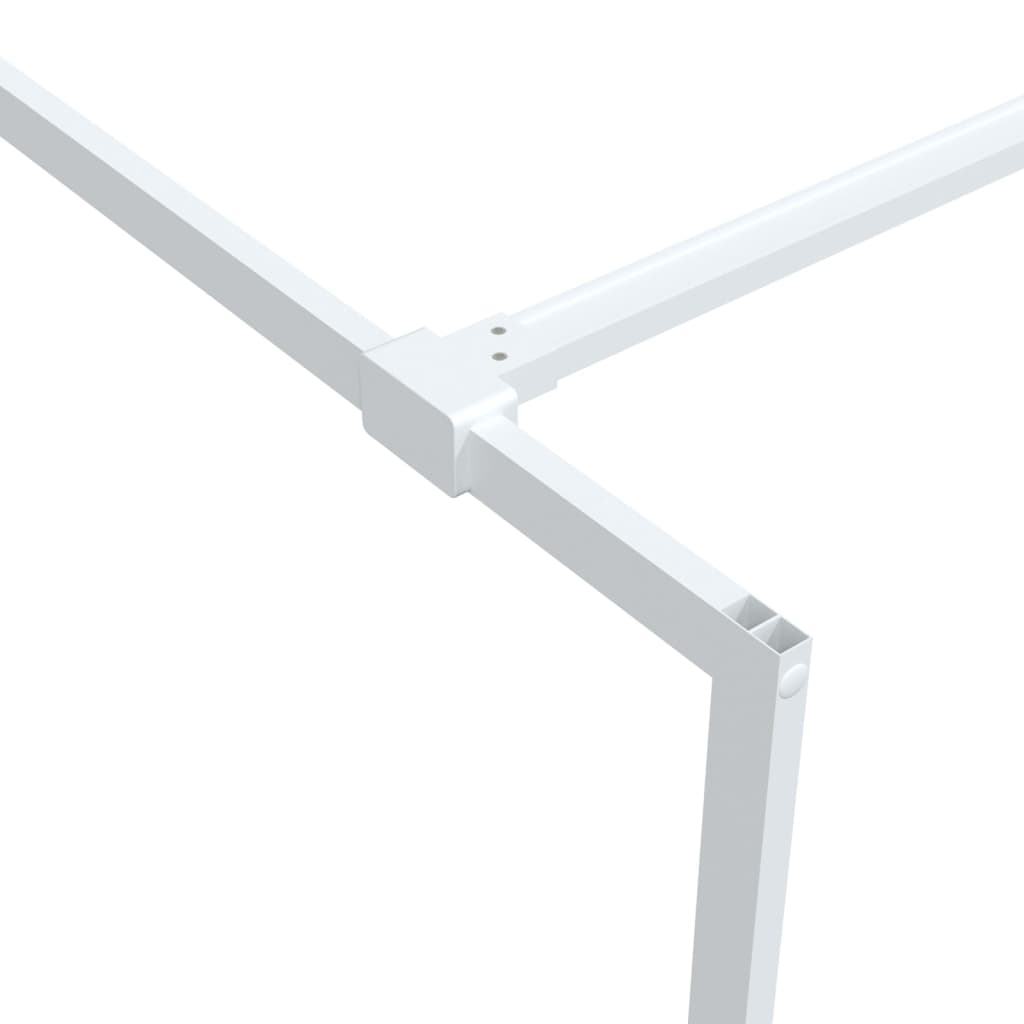Pregrada za tuš bijela 80 x 195 cm s prozirnim staklom ESG