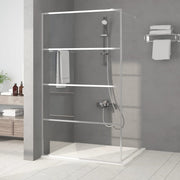 Pregrada za tuš srebrna 115 x 195 cm s prozirnim staklom ESG