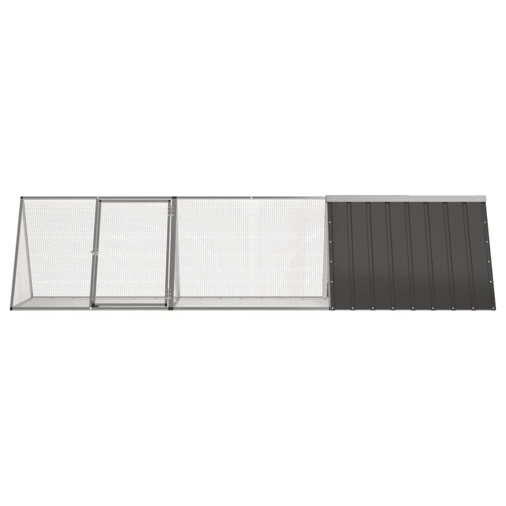 Kavez za zečeve antracit boje 302,5 x 80,5 x 71 cm pocinčani čelik