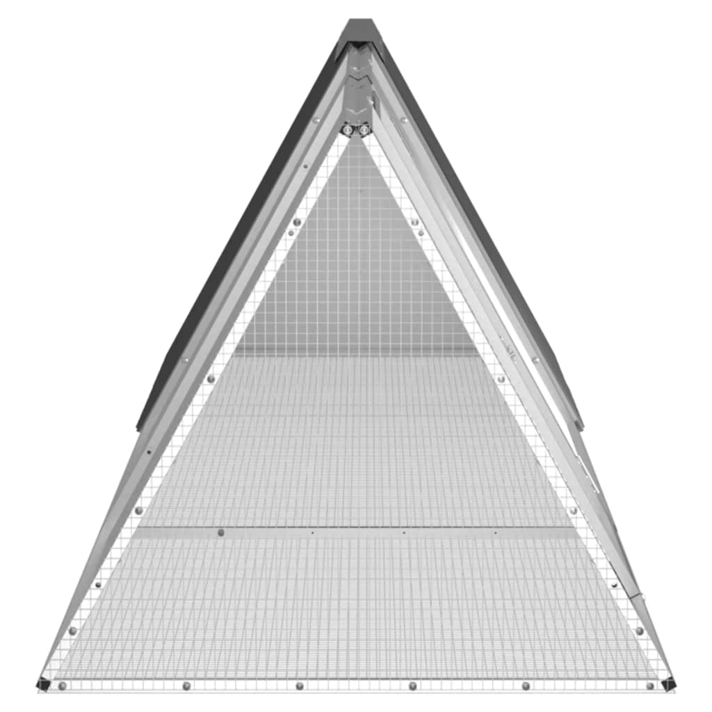 Kavez za zečeve antracit boje 302,5 x 80,5 x 71 cm pocinčani čelik