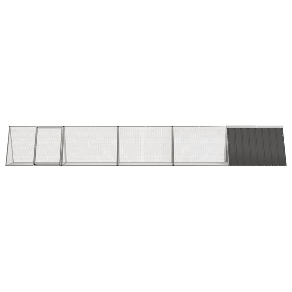 Kavez za zečeve antracit 504,5x80,5x71 cm pocinčani čelik
