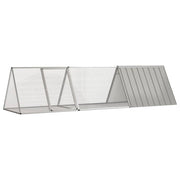 Kavez za zečeve sivi 302,5 x 80,5 x 71 cm pocinčani čelik