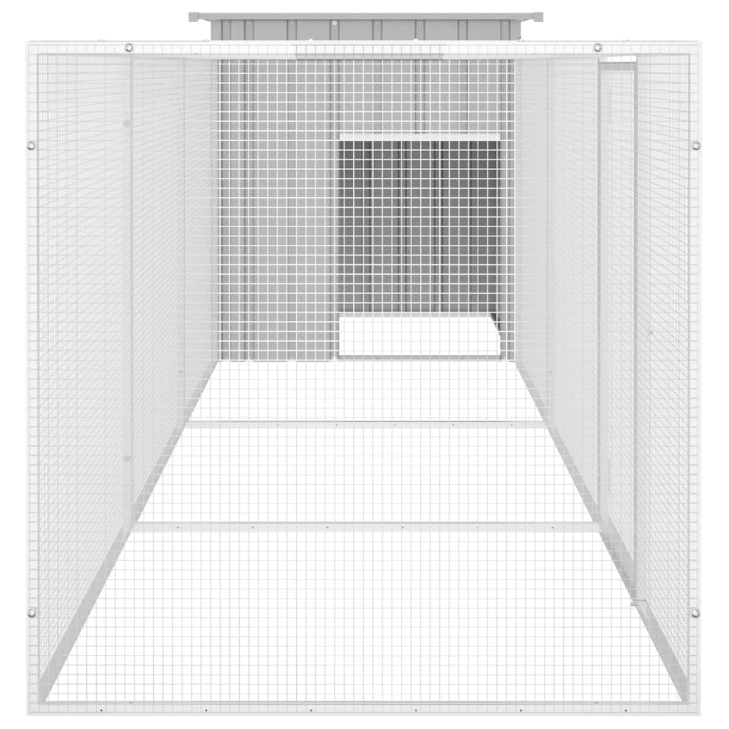 Kavez za kokoši sivi 400x91x100 cm od pocinčanog čelika