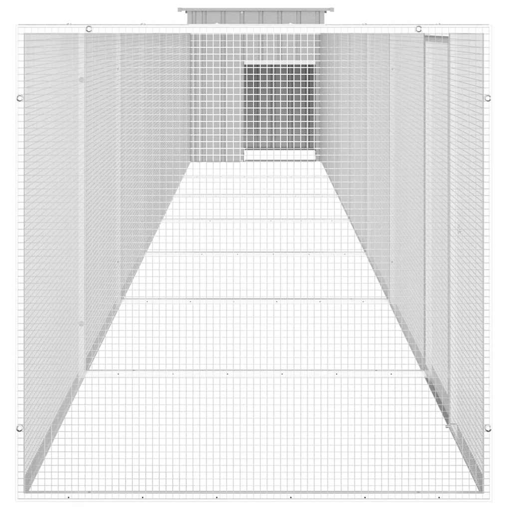 Kavez za kokoši sivi 800x91x100 cm od pocinčanog čelika