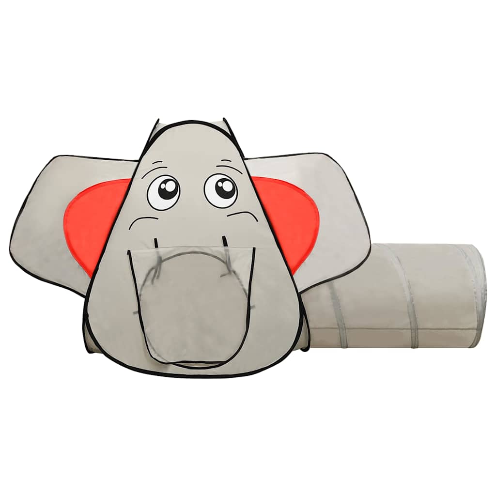 Dječji šator s likom slona i 250 loptica sivi 174 x 86 x 101 cm