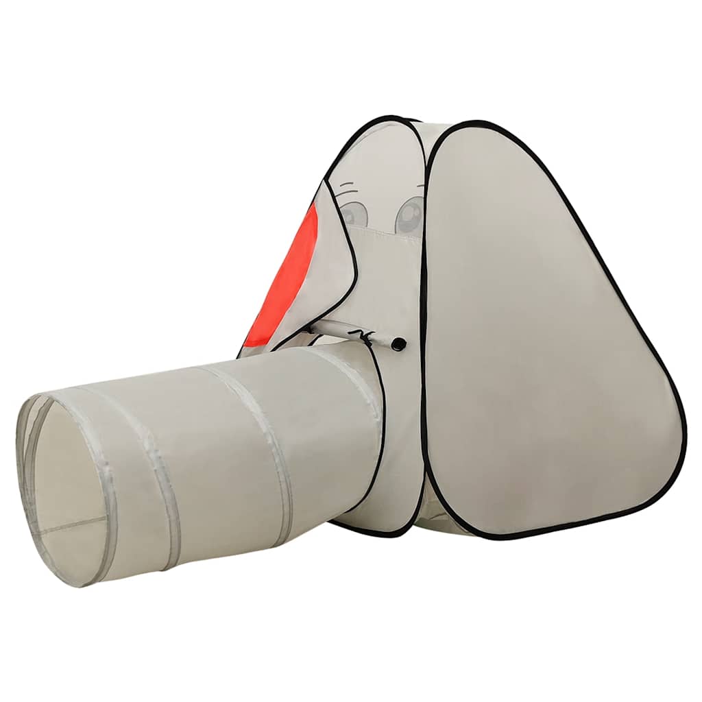 Dječji šator s likom slona i 250 loptica sivi 174 x 86 x 101 cm