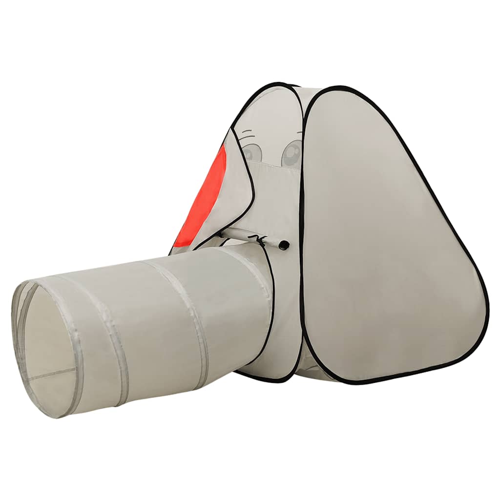 Dječji šator s likom slona i 250 loptica sivi 174 x 86 x 101 cm