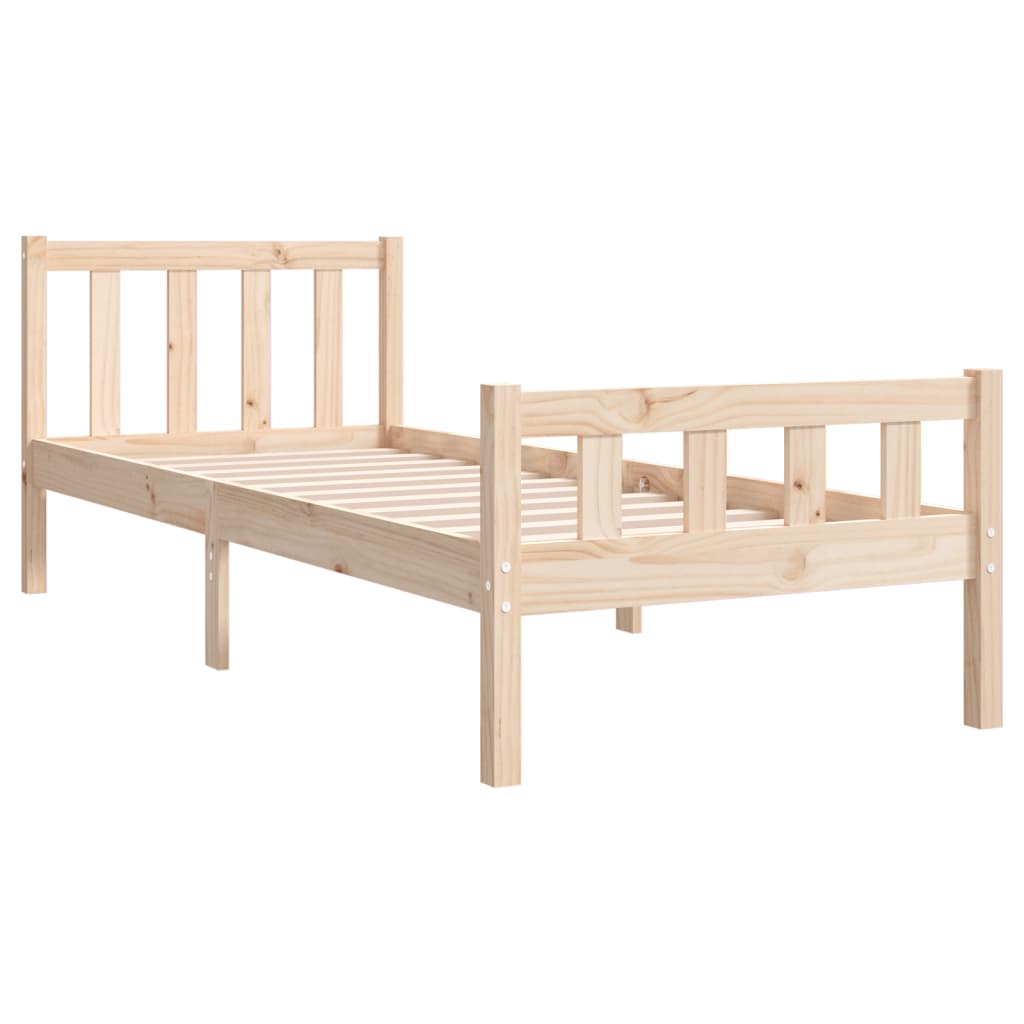 Okvir za krevet od masivnog drva 75 x 190 cm jednokrevetni