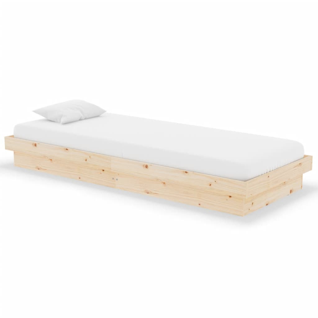 Okvir za krevet od masivnog drva 75 x 190 cm jednokrevetni