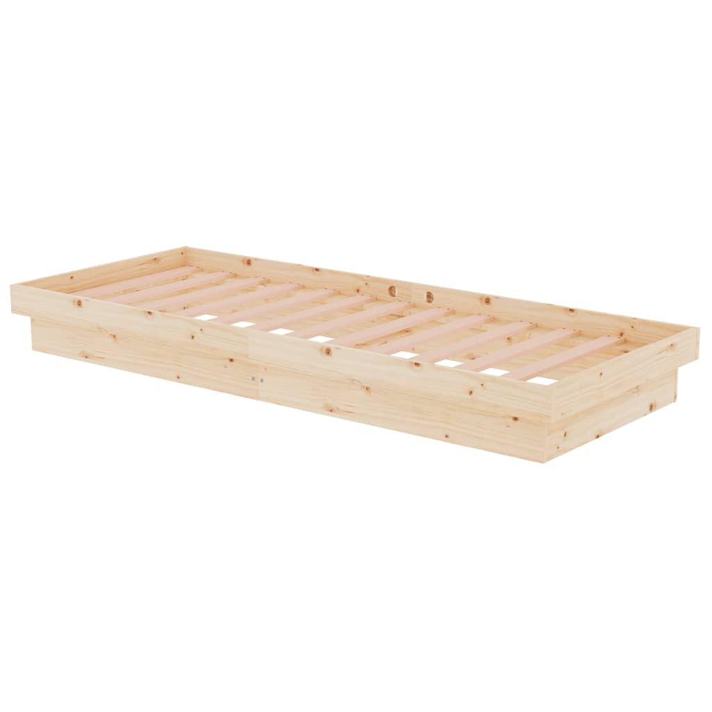 Okvir za krevet od masivnog drva 75 x 190 cm jednokrevetni