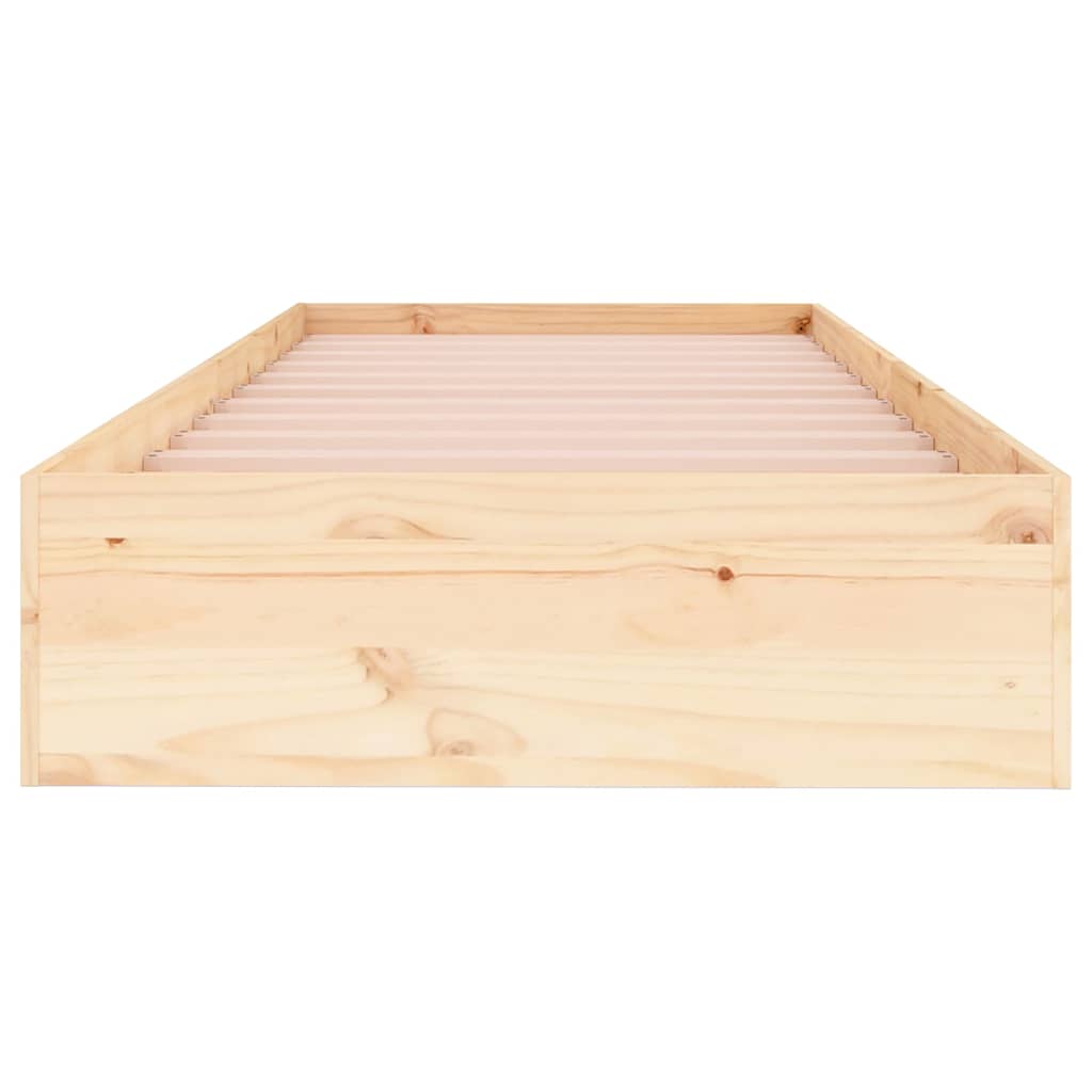 Okvir za krevet od masivnog drva 75 x 190 cm jednokrevetni