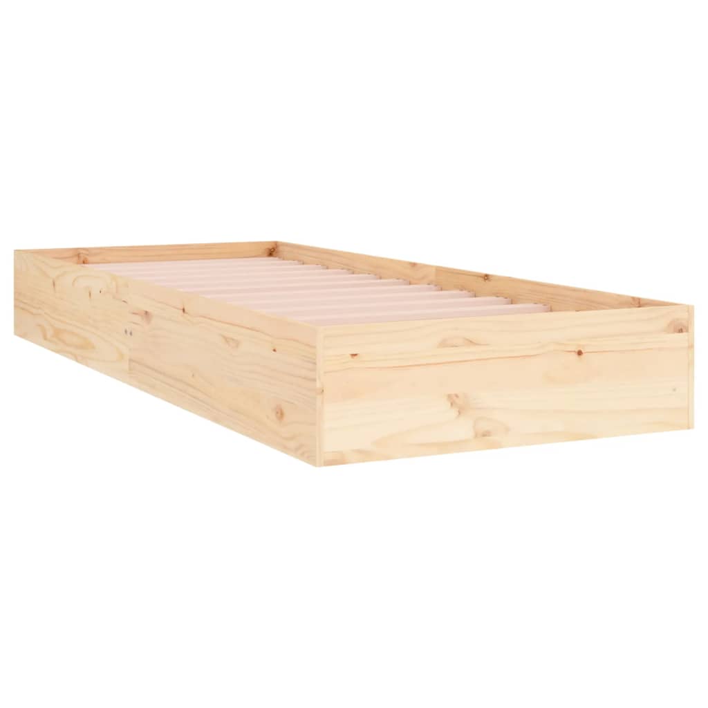 Okvir za krevet od masivnog drva 90 x 190 cm jednokrevetni