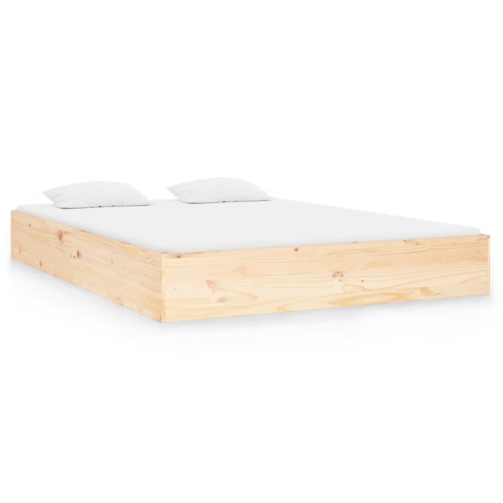 Okvir za krevet od masivnog drva 135 x 190 cm bračni