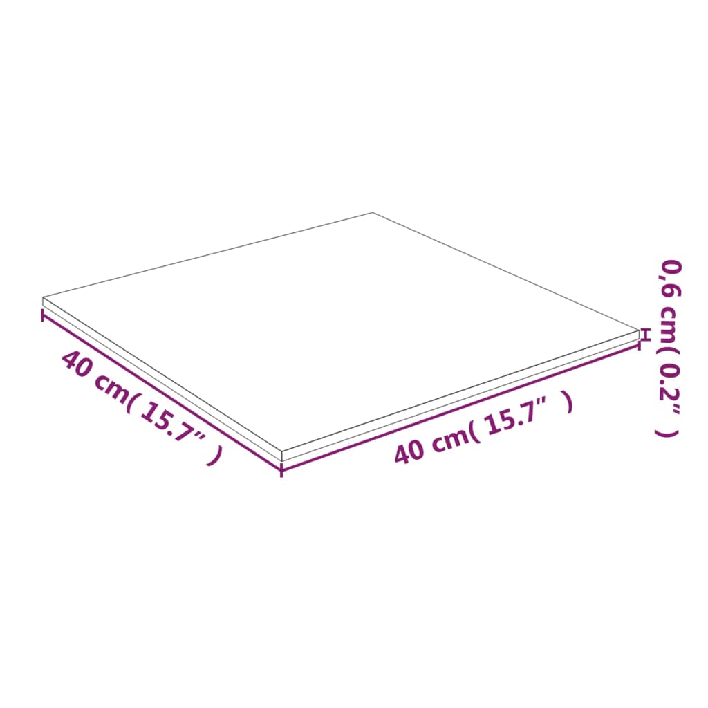 Prozirna stolna ploča 40 x 40 cm od kaljenog stakla