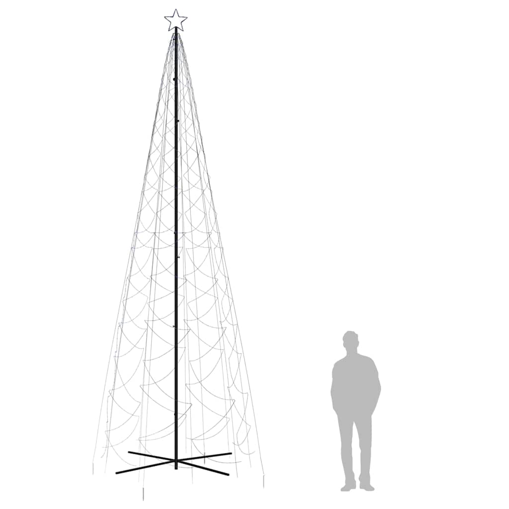 Stožasto božićno drvce plavo 1400 LED žarulja 160 x 500 cm