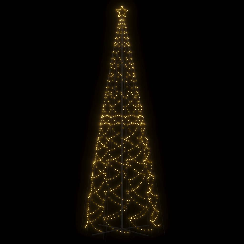 Stožasto božićno drvce toplo bijelo 1400 LED žarulja 160x500 cm